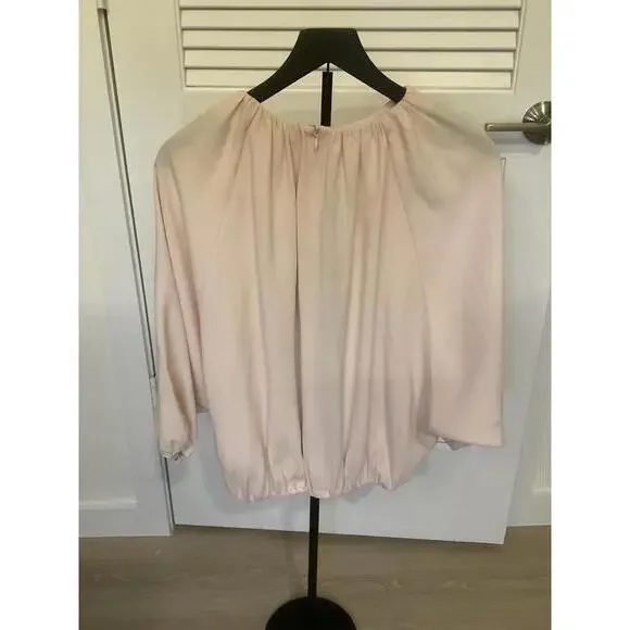 Co Women's Pink Blouse Size XS Jewel Neckline Flowy - Picture 2 of 4
